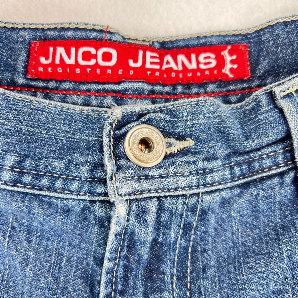 VTG 90s JNCO Jean Carpenter Shorts Mens 32 Crown Blue Skater Wide Leg Baggy Y2K - Picture 5 of 15